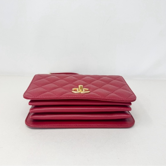 Chanel Red Top Handle Flap Bag - Picture 5 of 13